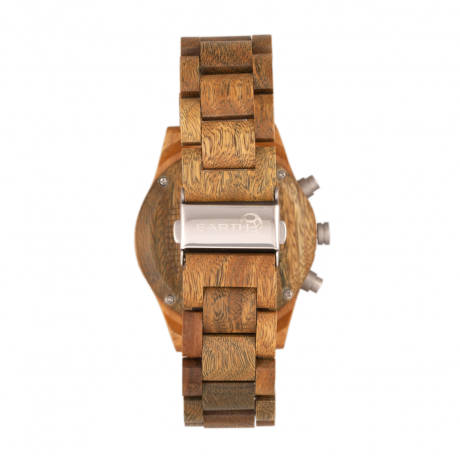 Earth Wood - Montre bracelet Castillo avec date - Marron foncé