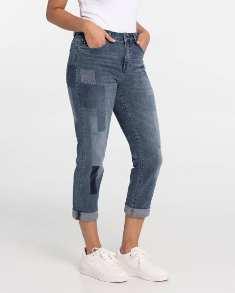 LOIS - Gigi 7/8  Denim Patchwork Jeans