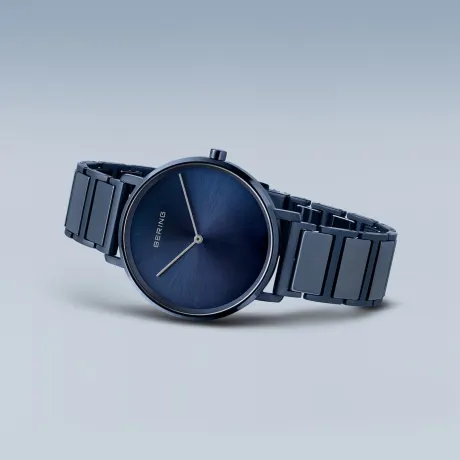 BERING - 40mm Men's Ceramic Stainless Steel Watch In Blue/Blue