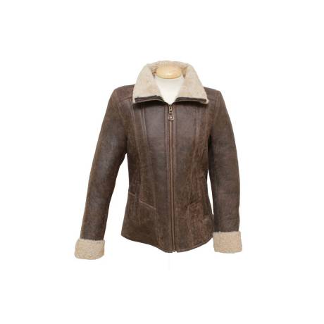 Eastern Counties Leather - Womens/Ladies Krissy Aviator Sheepskin Coat