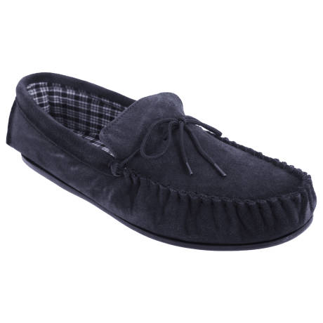 Mokkers - Mens Bruce Real Suede Moccasin Slippers