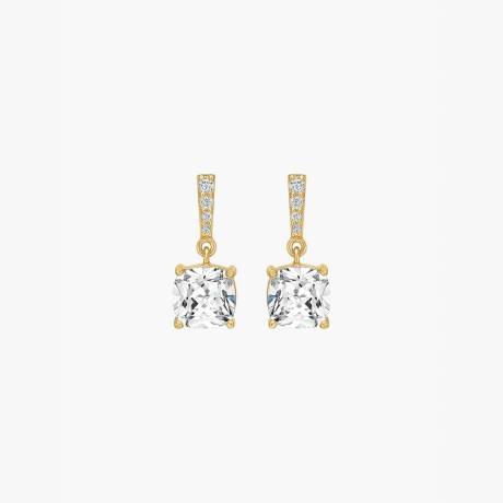 Bearfruit Jewelry - Audrey Square Crystal Boucles d’oreilles pendantes