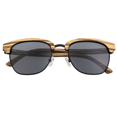 Earth Wood - Sassel Polarized Sunglasses - Ebony/Silver
