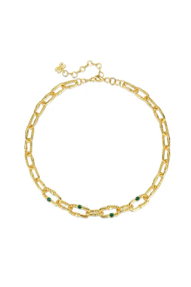 Classicharms-Double Colored Zirconia Necklace