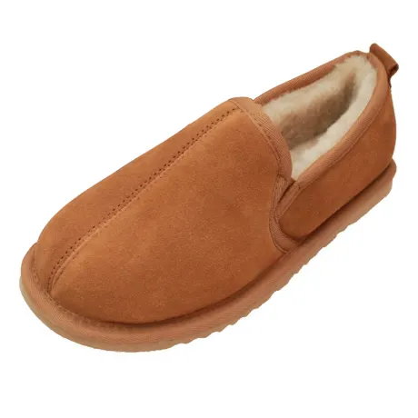 Eastern Counties Leather - Mens Sheepskin Lined Hard Sole Slippers