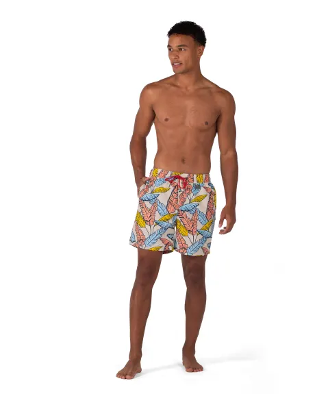 Coast Clothing Co. - Tropical Leaf Swim Shorts