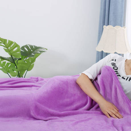 PiccoCasa- Flannel Fleece Plush Microfiber Bed Blanket 70x78 Inch