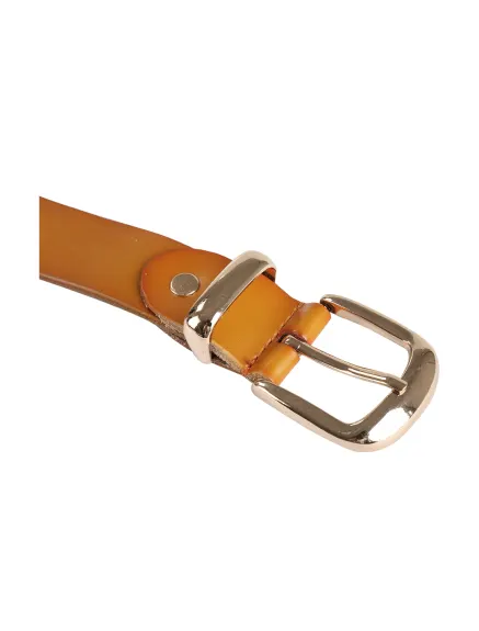Allegra K- Skinny Belt Metal Side Faux Leather Pin Buckle