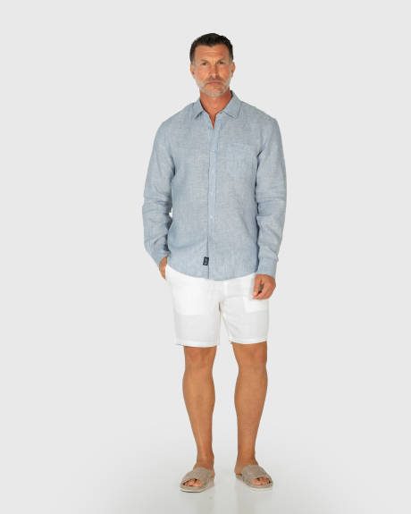 Coast Clothing Co. - Chemise en lin à manches longues en sable