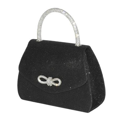 Club Rochelier Ladies' Evening Bag with Glitter Handle and Bow