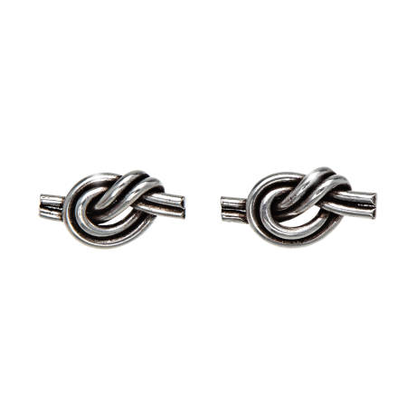 Ag Sterling - Sterling Silver Knot Stud Earrings