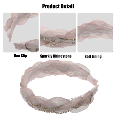 Unique Bargains - Mesh Rhinestone Chain Cross Headband