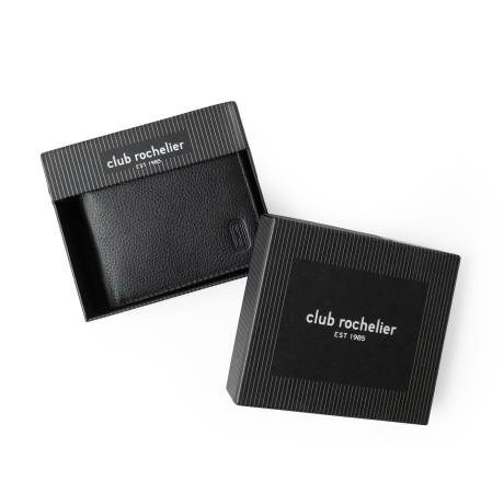 Club Rochelier Men's Slim Wallet With Zippered Pocket