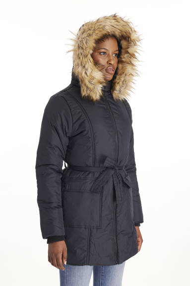 Belted Waterproof Winter Coat - Modern Eternity