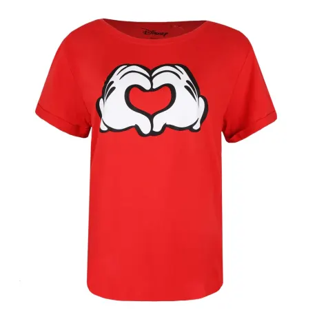 Disney - Womens/Ladies Love Hands Mickey Mouse T-Shirt