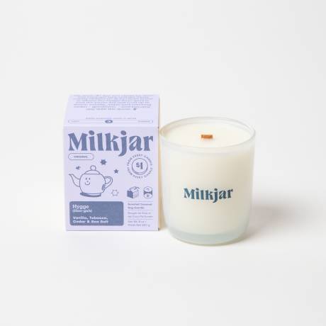Milk Jar Hygge Candle | Vanilla, Cedar & Sea Salt 8oz