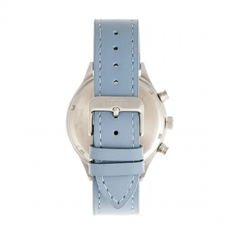 Elevon - Antoine Chronograph Leather-Band Watch w/Date - Black/Silver