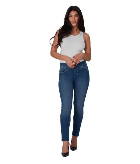 ANNA-RCB Jean skinny taille haute à enfiler