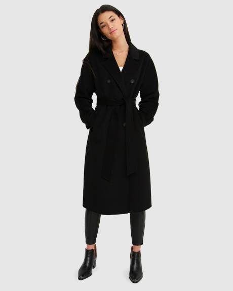Belle & Bloom Boss Girl Double Breasted Lined Wool Coat
