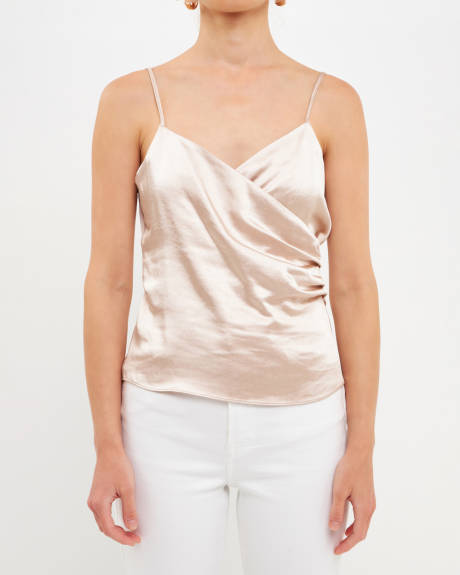 endless rose- Wrap Over Satin Camisole
