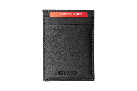 Portefeuille minimaliste Mag-Hybride CHAMPS en cuir avec RFID