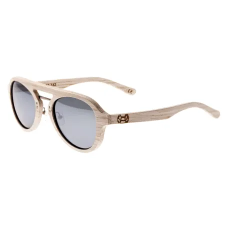 Earth Wood - Cruz Polarized Sunglasses - White/Silver