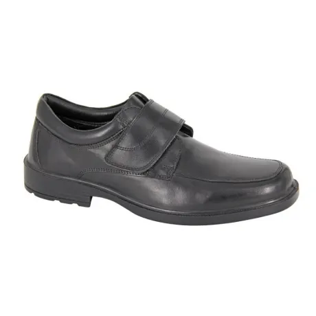 Roamers - Mens Leather Touch Fastening Shoes