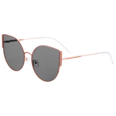Bertha - Logan Polarized Sunglasses - Rose Gold/Grey