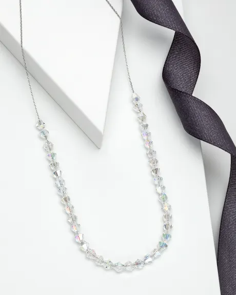 Collier gala en perles Aurora Borealis réalisé avec des cristaux autrichiens de qualité.