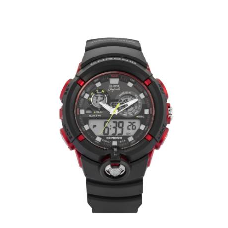 LEE COOPER-Digital Red 47mm  watch w/LCD Display Dial