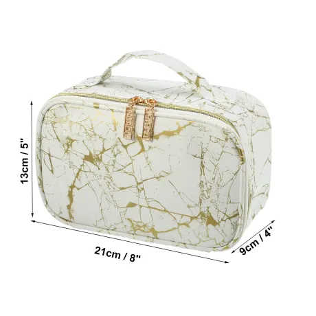 Unique Bargains- Travel Marble Make Up Bag Brush Organizer