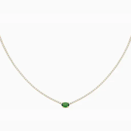 Bearfruit Jewelry - Priscilla Emerald Pendant Tennis Necklace