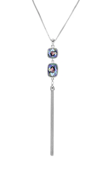 Paradise Shine Crystal Tassle Necklace made with Quality Austrian Crystals - MICALLA