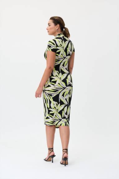Joseph Ribkoff - Leaf Print Wrap Style Dress