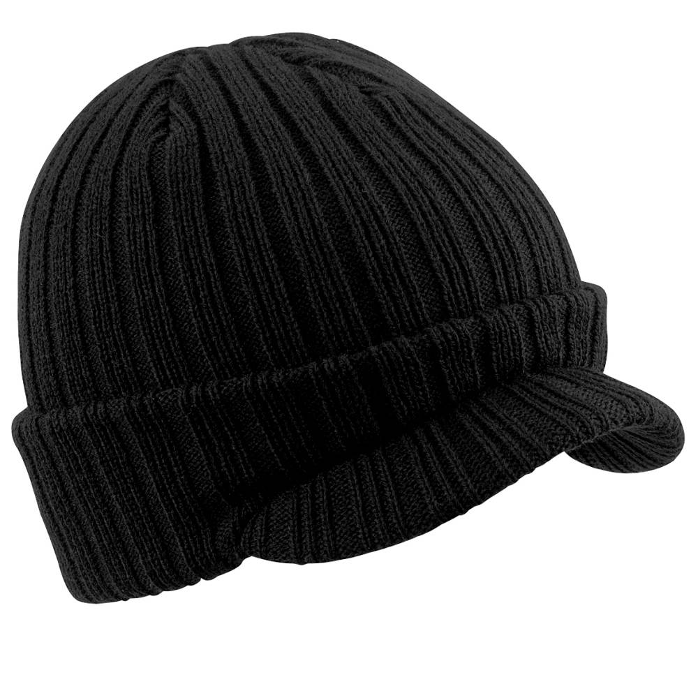 Beechfield - Unisex Plain Peaked Winter Beanie Hat