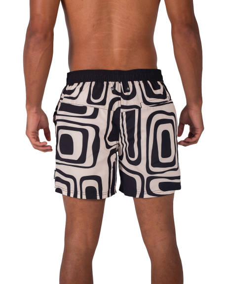 Coast Clothing Co. - Black Swirl Swim Shorts