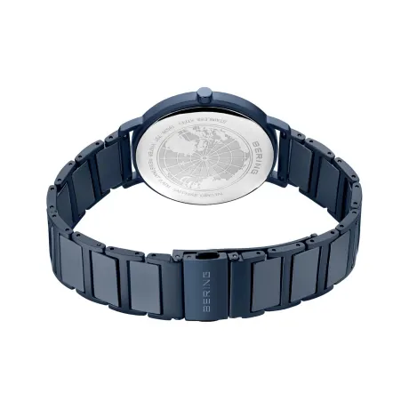 BERING - 40mm Men's Ceramic Stainless Steel Watch In Blue/Blue