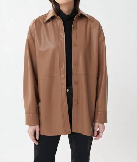 Joseph Ribkoff - Leatherette Jacket Style Shirt