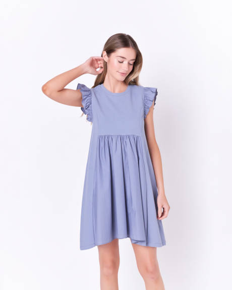 English Factory- Knit Poplin Mixed Dress