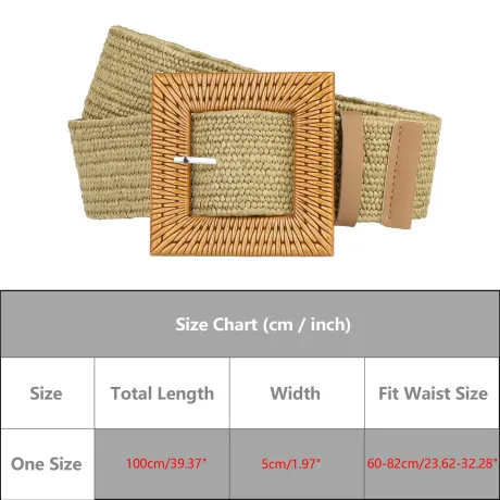 Allegra K- Wide Stretch Woven Elastic Waist Belt