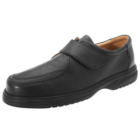 Roamers - Mens Superlite Wide Fit Touch Fastening Leather Shoes
