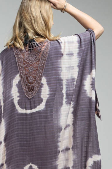 Evercado - Tie Dye Crochet Kimono