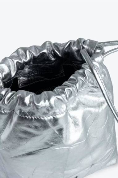Zadig & Voltaire - Rock To Go Creased Metal Handbag
