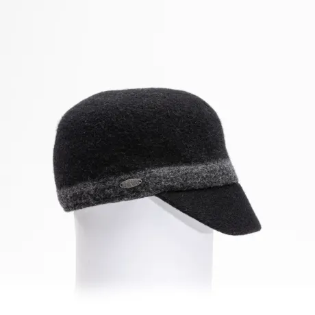Canadian Hat 1918 - Casey - Casquette En Laine Avec Bande Contrastante