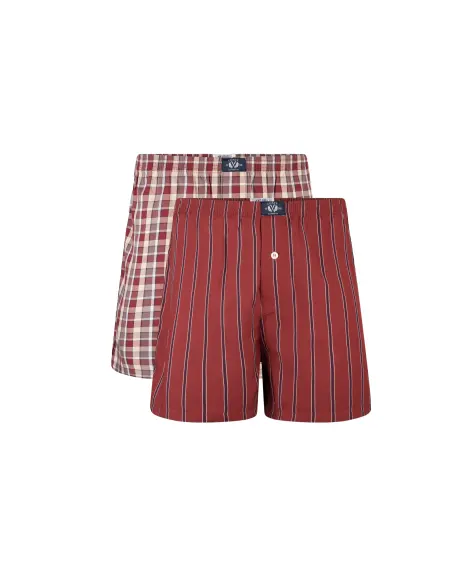 Coast Clothing Co. - Lot de 2 boxers en bambou rouge