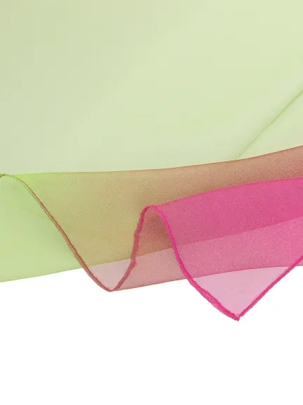 Allegra K- Long Chiffon Gradient Color Wrap Scarf