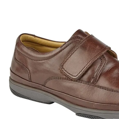 Roamers - - Chaussures élégante en cuir pour pied large - Homme