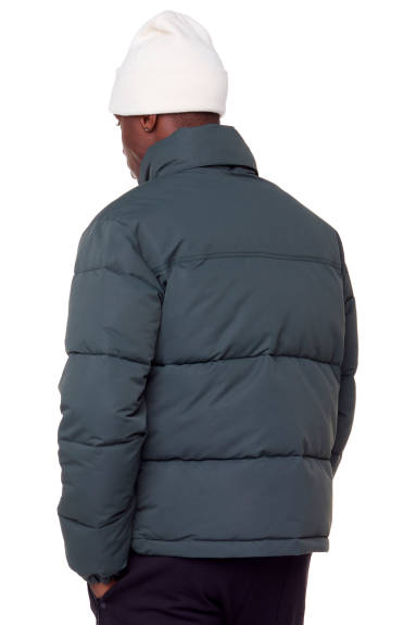 Alpine North - TUKTUT | Veste rétro isolante homme duvet végan (manteau d’hiver chaud résistant à l’eau, coupe-vent avec capuche rétractable)