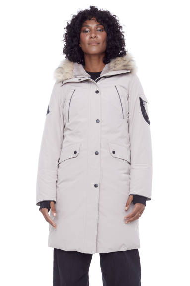 Alpine North Women's - LAURENTIAN | Vegan Down Recycled Long Parka Winter with Faux Fur Hood