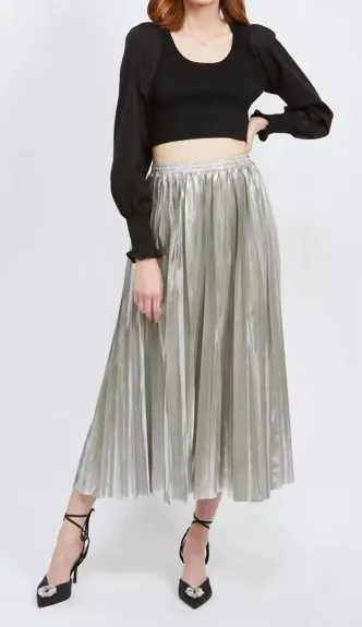 En Saison - Pleated Midi Skirt